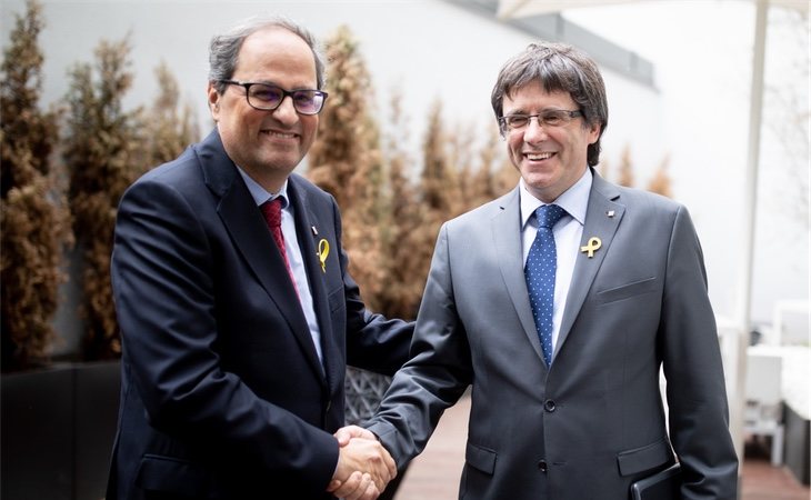 Torra fue nombrado president con el beneplácito de Puigdemont, pero se ha mantenido más cauto que este