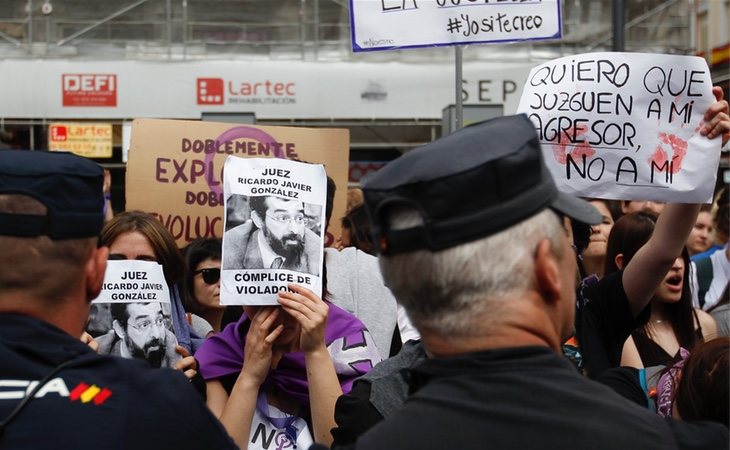 Protesta por la sentencia de 'La Manada' en Madrid, miércoles 2 de mayo