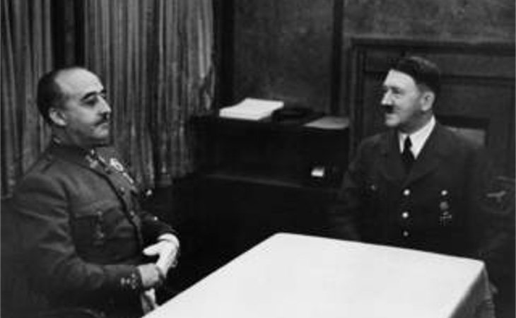 Franco y Hitler durante su encuentro en la Hendaya