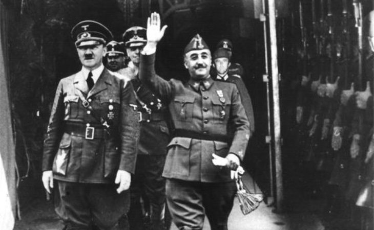 Hitler y Franco justo antes su reunión en 1940