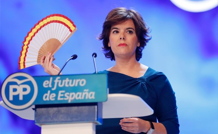 El discurso de Soraya ha contado con un tono más frío que el de su rival