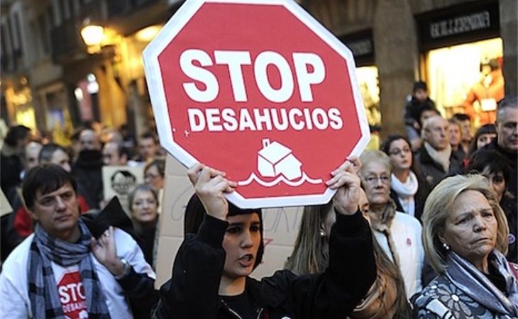 Manifestación el Bilbao contra los desahucios. /Foto: Marisol Ramírez