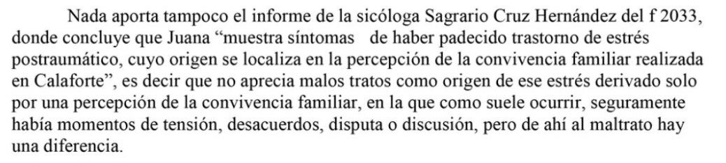 Fragmento de la sentencia