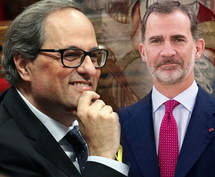 Quim Torra: "Felipe VI ya no es el rey de los catalanes"