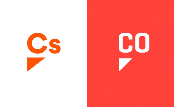 Logos de Ciudadanos y Comuniza