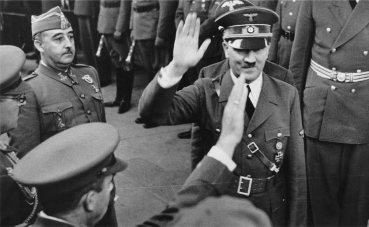 Franco y Hitler durante su encuentro en la Hendaya