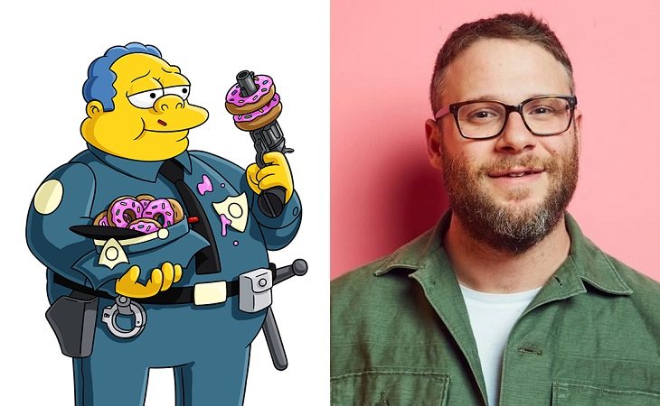 Wiggum y Seth Rogen