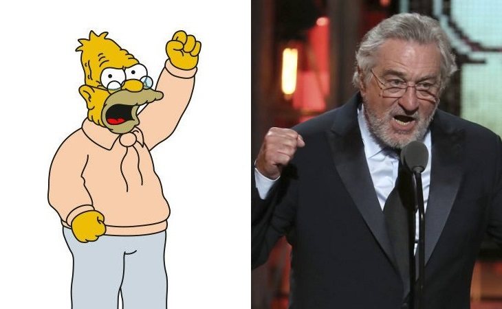 Abe Simpson y Robert de Niro