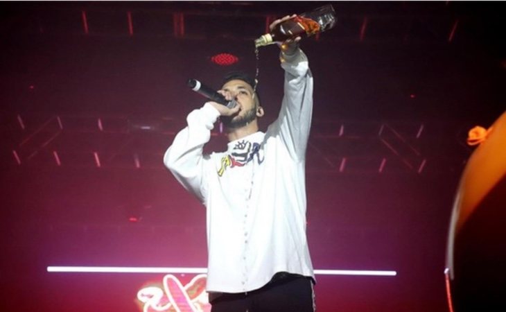 C. Tangana durante el concierto en Valladolid