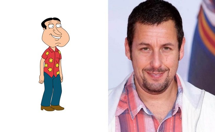 Glenn Quagmire y Adam Sandler