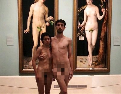 Denuncian a dos artistas por desnudarse en el Museo del Prado ante los cuadros de Adán y Eva