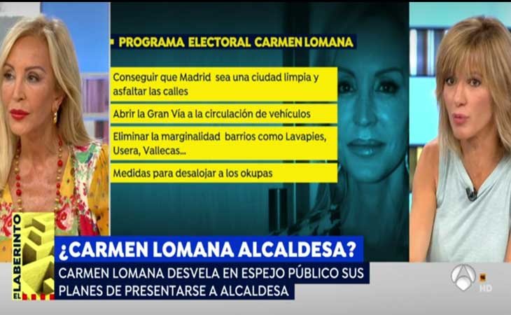 Carmen Lomana explican su programa electoral