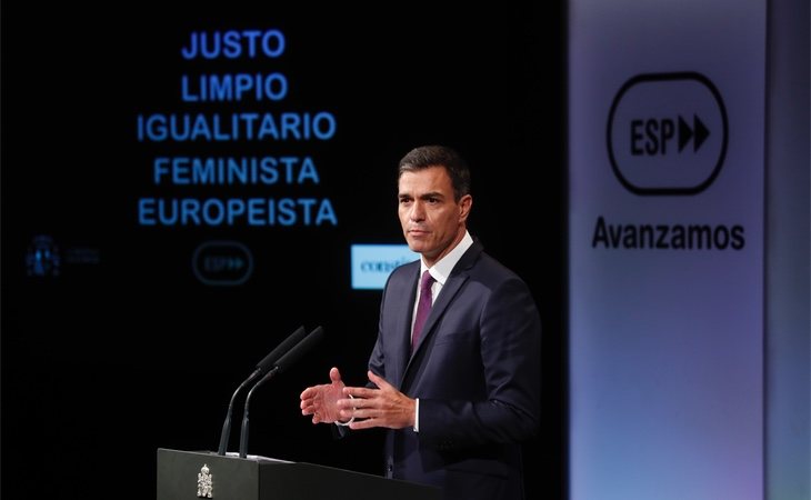 Pedro Sánchez bajo el lema de 