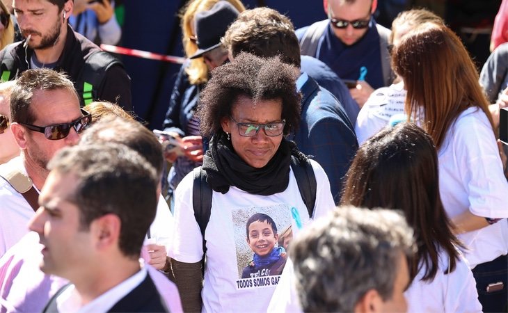 Ana Julia en la concentración en las calles de Almería por Gabriel Cruz