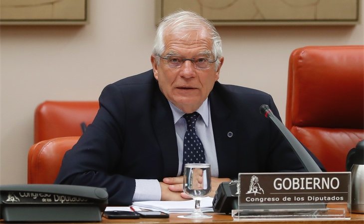 Josep Borrell durante una comparecencia en el Congreso de los Diputados