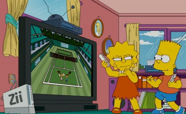 Lisa y Bart jugando a la Zii en 'Los Simpson'