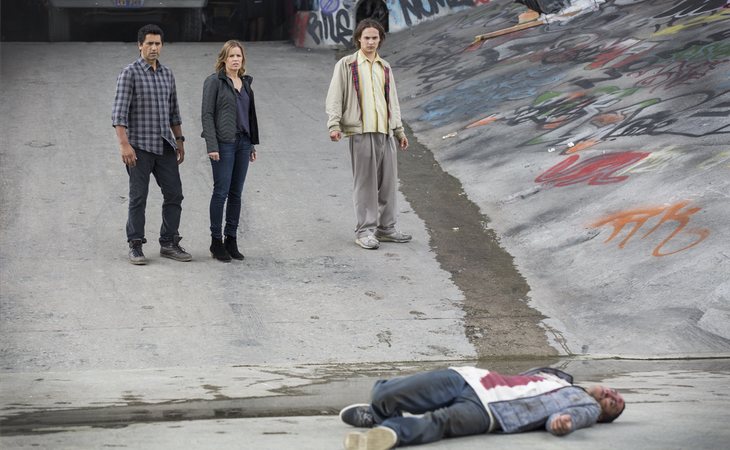 Travis, Madison y Nick en la primera temporada de 'Fear The Walking Dead'