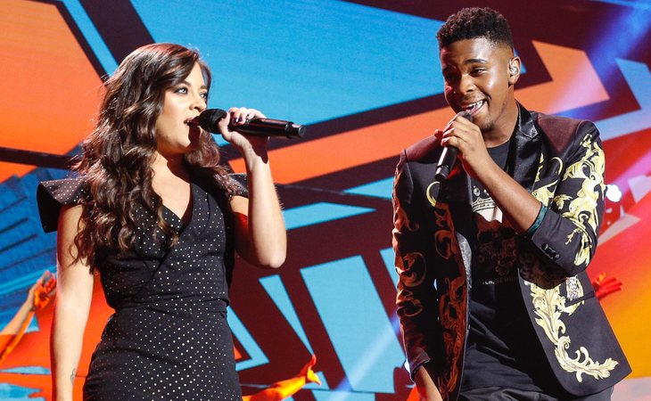 Noelia y Damion, sobre el escenario, en 'OT 2018'