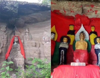 China tiene su peculiar versión del Ecce Homo tras la restauración de un santuario budista