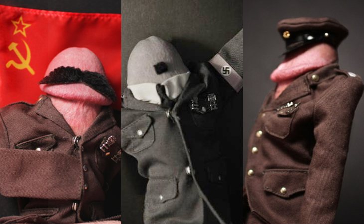 Cumrad Stalin, Adolf Clit Tickler y Benito Mussoweenie