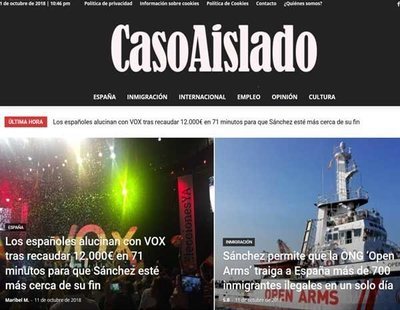 El portal 'Caso Aislado', una maquina de fabricar fake news vinculada a VOX