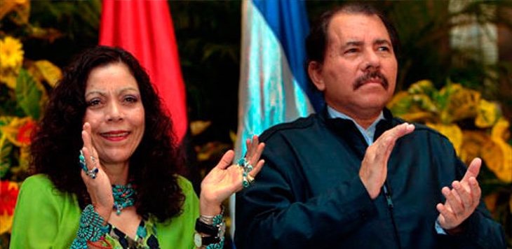 Rosario Murillo y Daniel Ortega, vicepresidenta y presidente de Venezuela