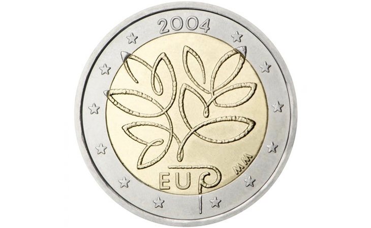 La conmemoración de la ampliación de la UE es el motivo que protagoniza esta moneda de Finlandia