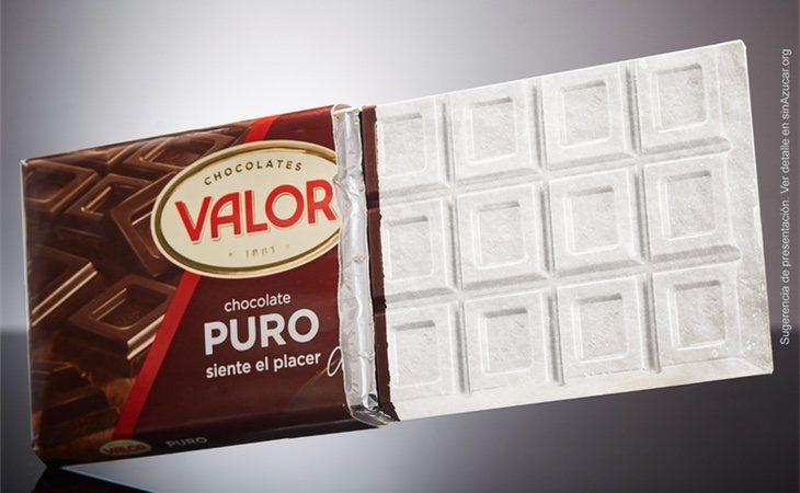 El chocolate Valor 'puro' tiene un 47% de azúcar