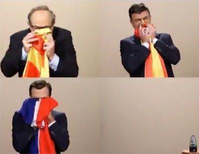 TV3 defiende a Dani Mateo con un sketch de presidentes sonándose mocos con sus banderas