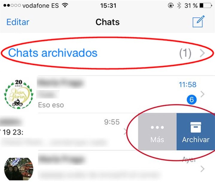 En iOS hay que deslizar hacia la izquierda para ver la función