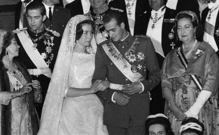 Los reyes eméritos en su boda el 14 de mayo de 1962