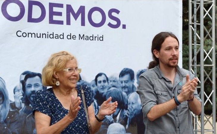 Carmena y Pablo Iglesias en un acto juntos