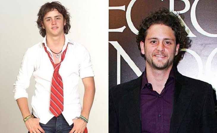 Christopher Uckermann como Diego y en la actualidad