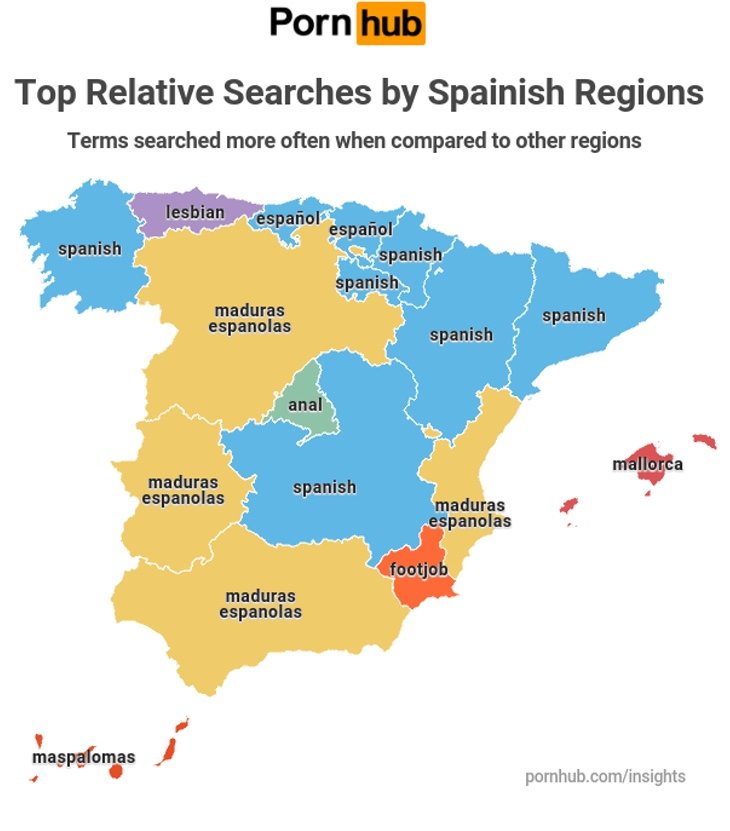 Mapa de Pornhub por comunidades