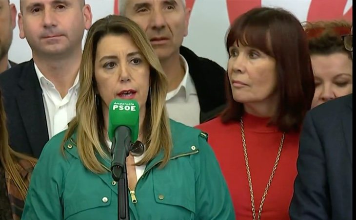 Susana Díaz comparece por su derrota: 'Hago un llamamiento a todas las fuerzas políticas para que paremos a la extrema derecha'