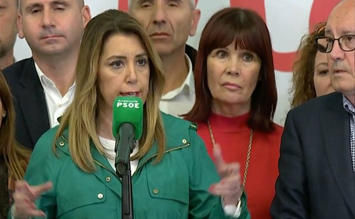 Susana Díaz reconoce su derrota: 'Es una noche triste'