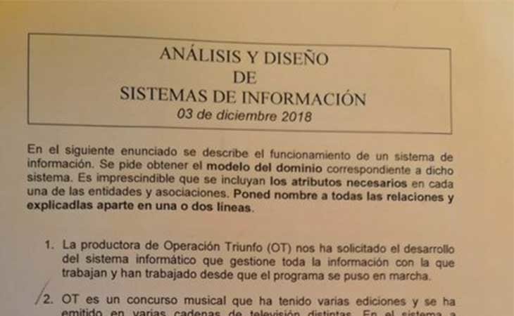 Examen de 4º de Ingeniería de Informática