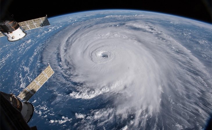 El huracán Florence visto desde el espacio