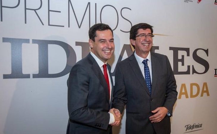 Juanma Moreno (PP) y Juan Marín (Cs) representan a sus partidos en este pacto | Alfredo Aguilar