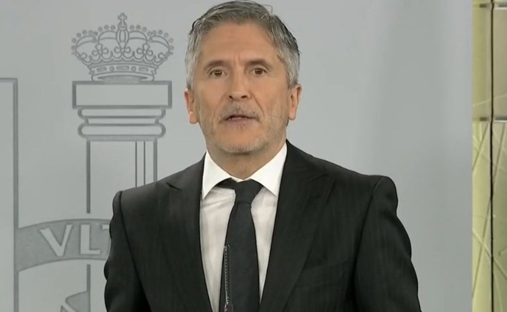 Fernando Grande-Marlaska en rueda de prensa