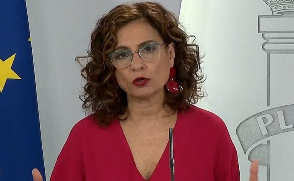 María Jesús Montero, en comparecencia ante los medios desde la Moncloa