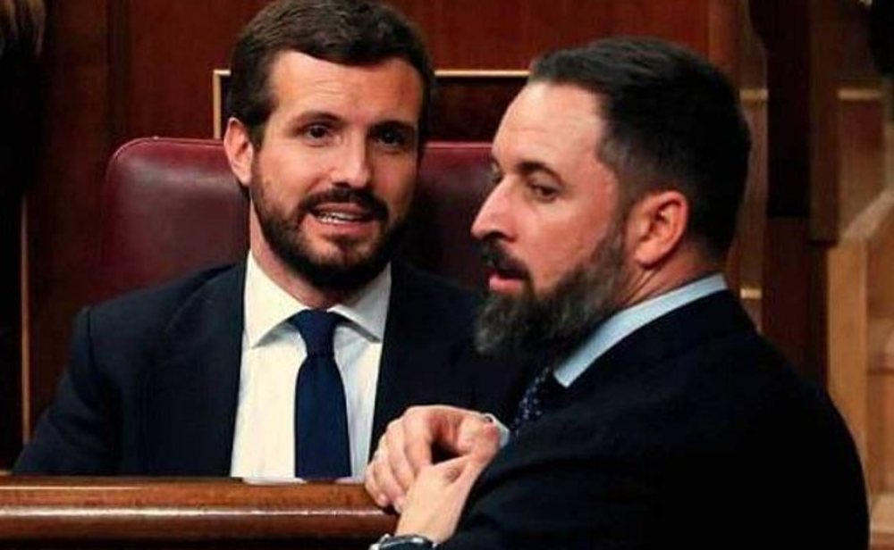 Pablo Casado y Santiago Abascal en el Congreso de los diputados