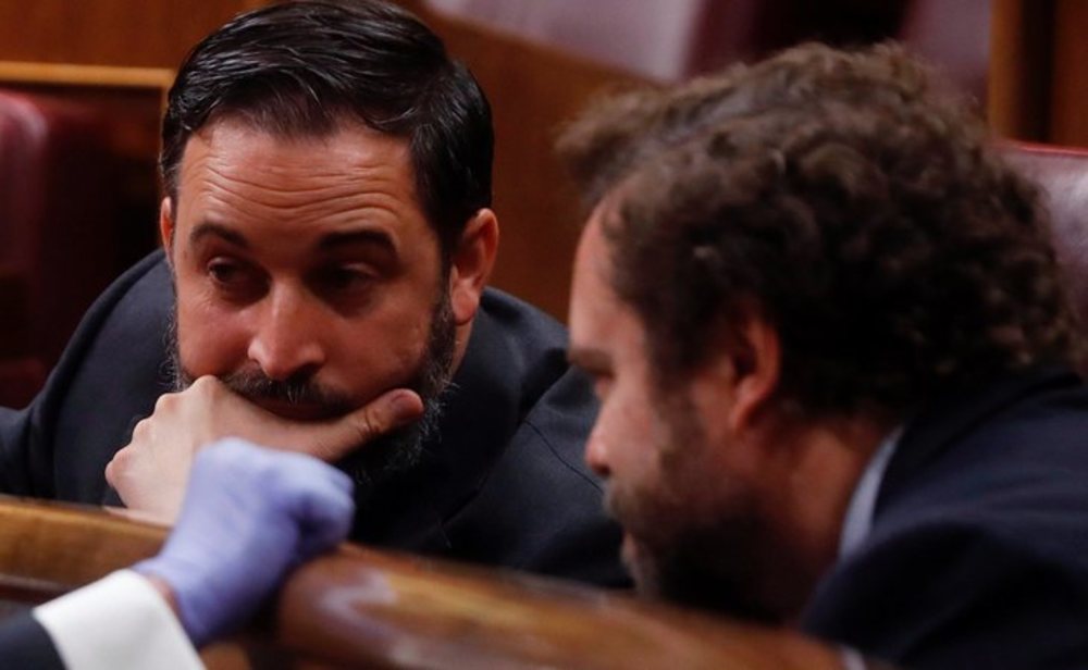 Santiago Abascal e Iván Espinosa de los Monteros en el Congreso de los diputados