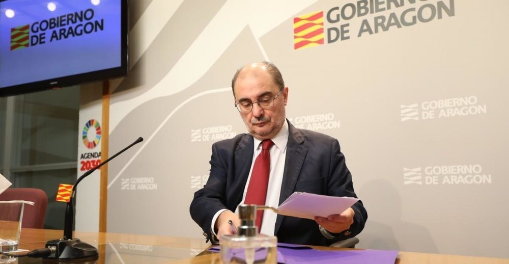 El presidente de Aragón, Javier Lambán