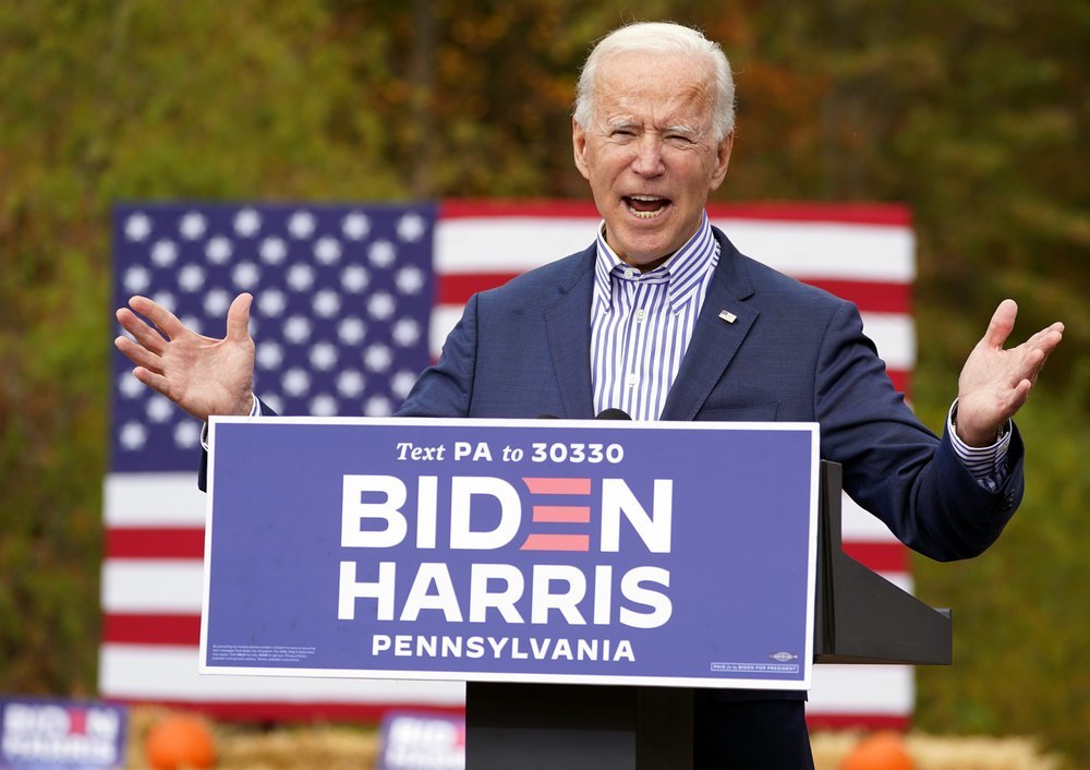 Joe Biden en un acto de campaña en Pennsylvania