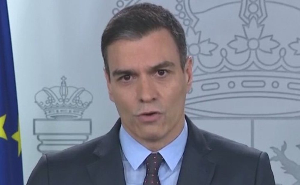Pedro Sánchez, durante su comparecencia