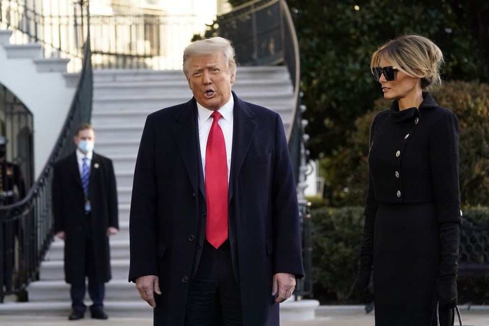 Trump, durante su intervención ante la prensa