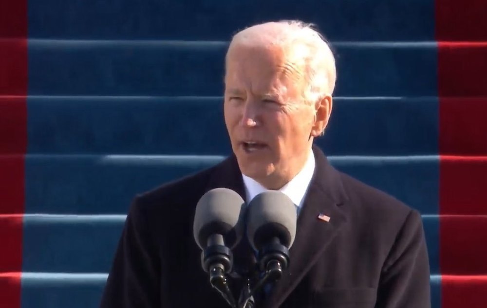 Joe Biden, durante su discurso de investidura