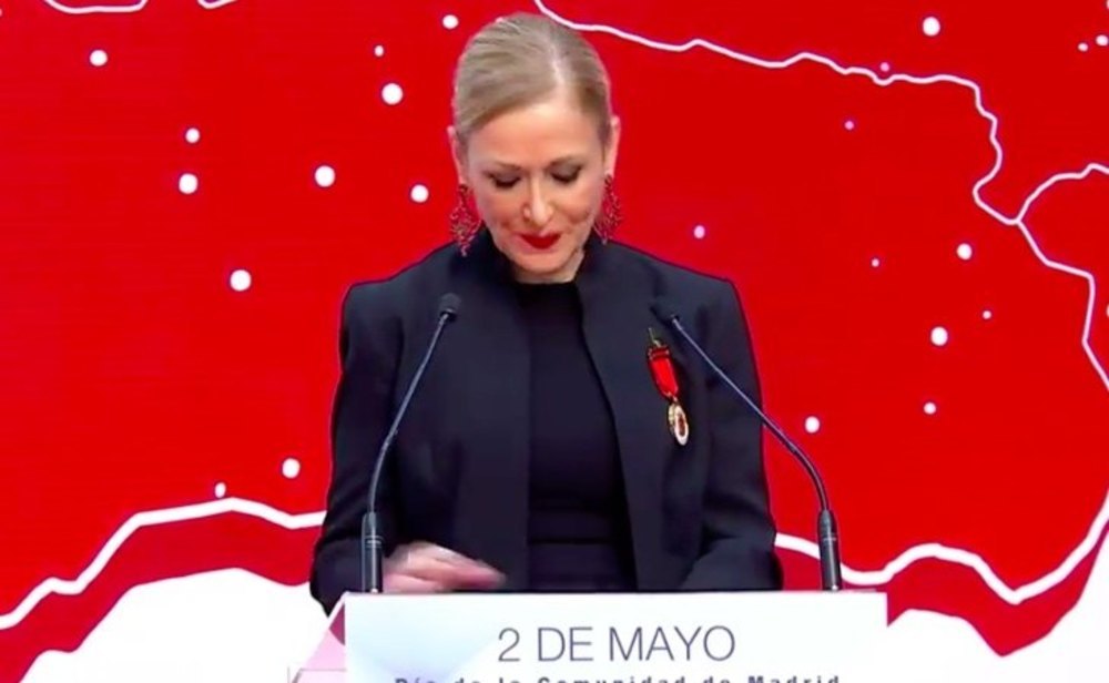 Cristina Cifuentes, durante su discurso