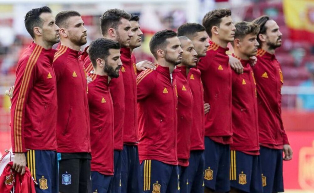 La selección española en el amistoso con Portugal